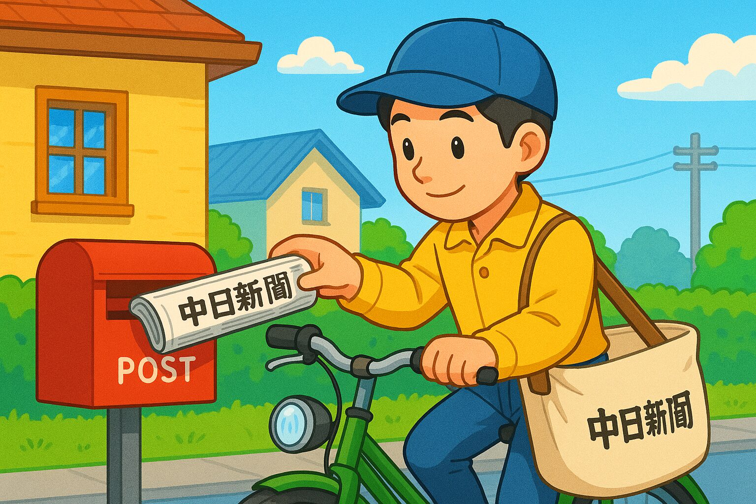 新聞配達スタッフ募集(週に2日、3日もOK)